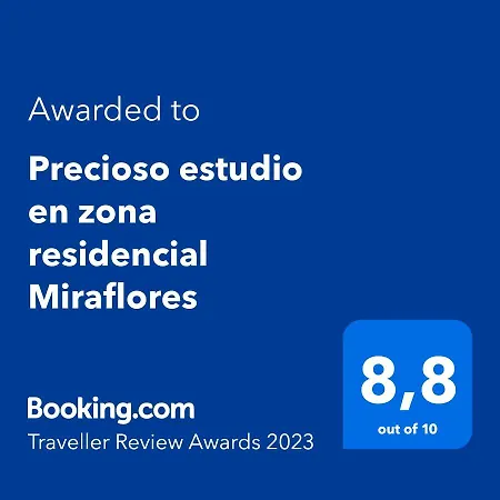 Apartamento Precioso Estudio En Zona Residencial Miraflores *